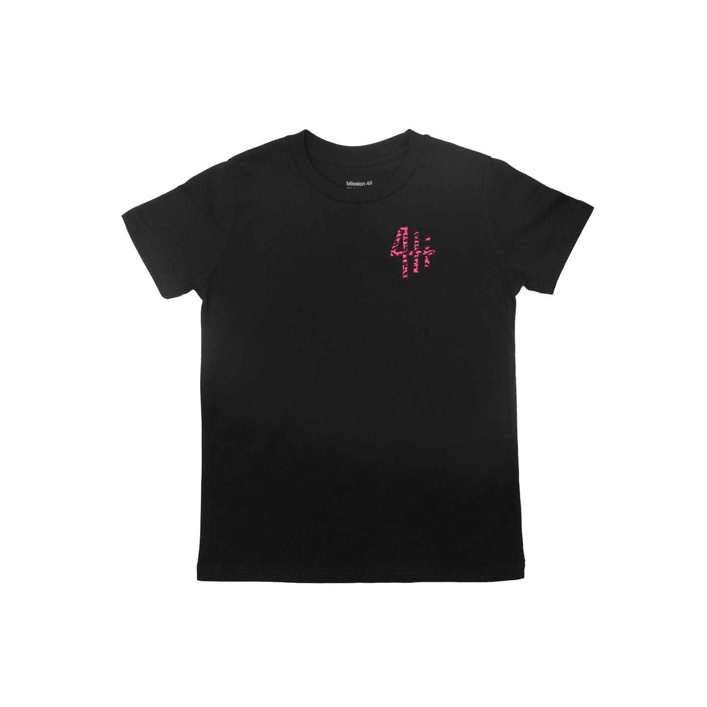 Kids Pink Jaguar Embroidered Logo Tee