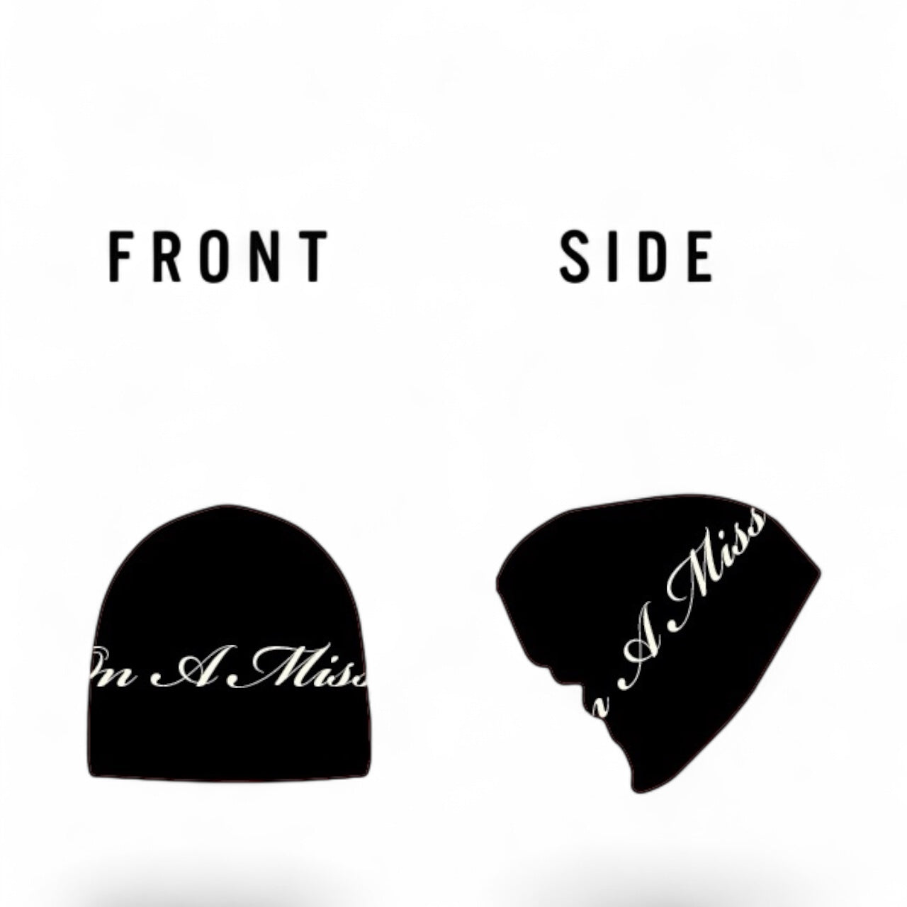 BLACK "ON A MISSION" BEANIES