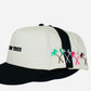 Black and off white Ten Toes Snapback (Green & Brown Palm Tree)